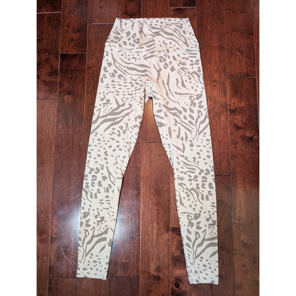 Paragon Fitwear Sculptseam WILD Leggings Small Grey Tiger Zebra Animal Print